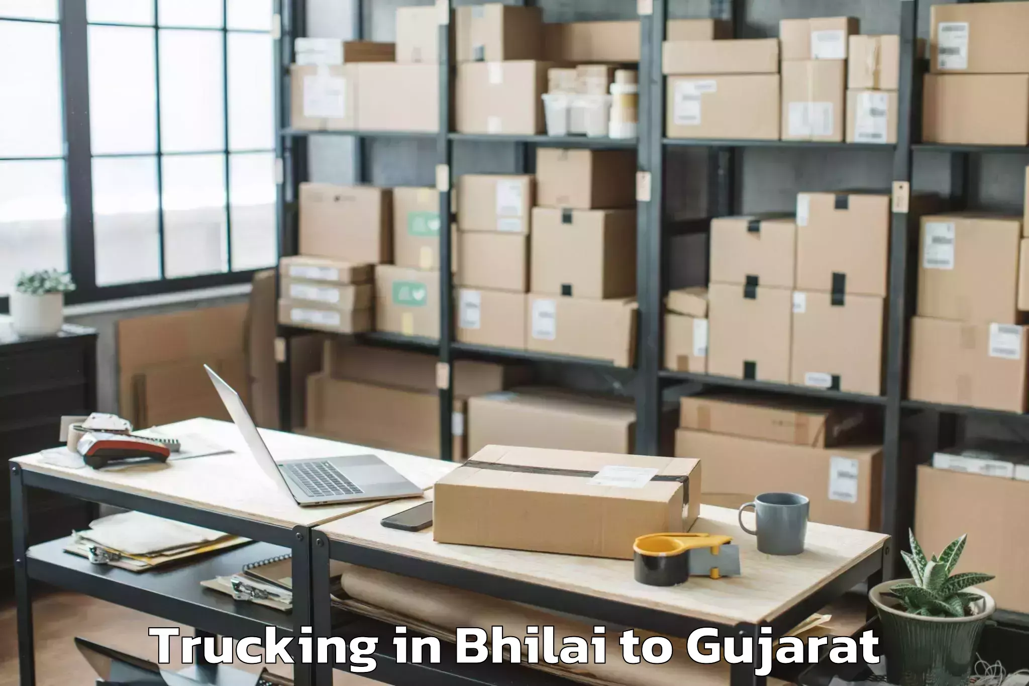 Book Bhilai to Jhagadia Trucking Online